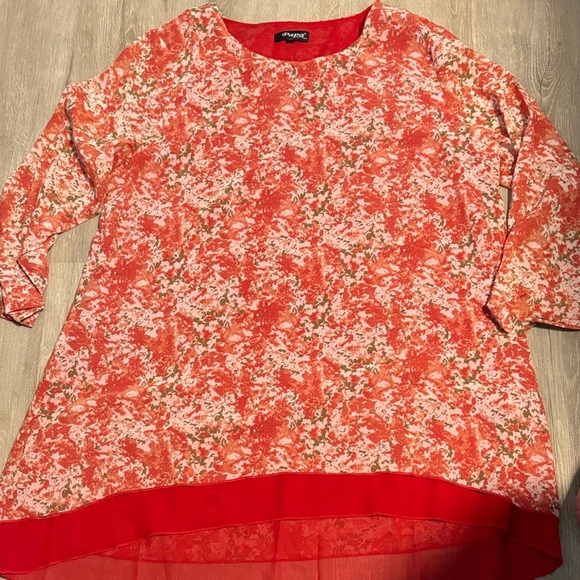 Papa Floral Red Blouse - Picture 1 of 2
